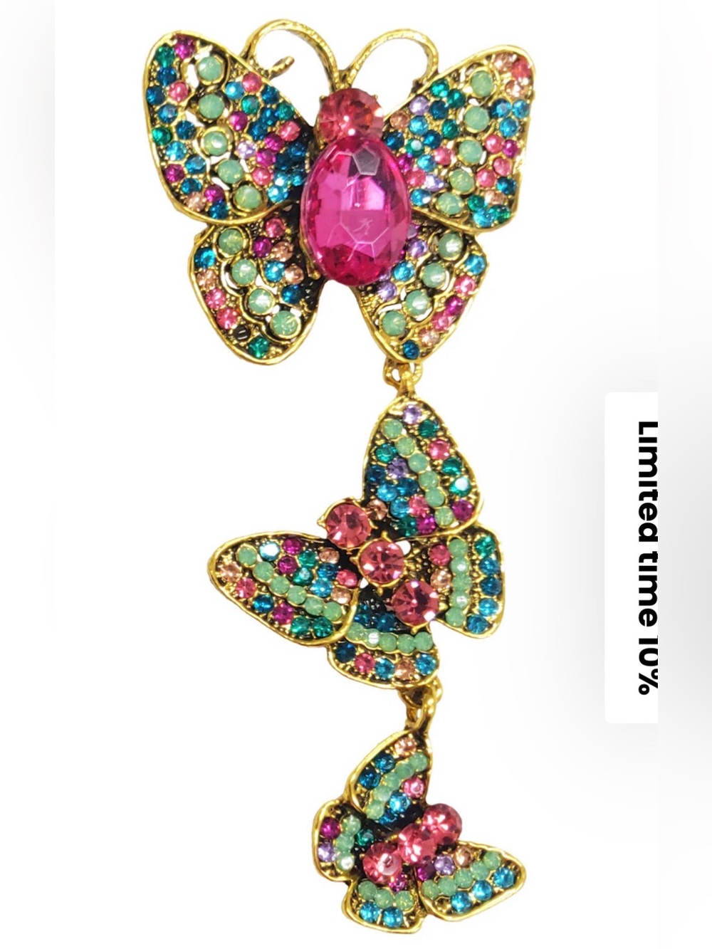 New Aratta hang in there butterfly pin
